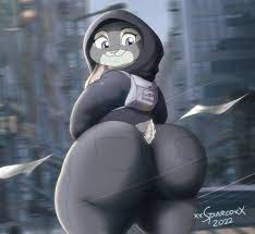 1girls anthro ass big ass bottom heavy bubble butt city clothing  dat ass fat ass female female only hoodie huge ass jacket judy hopps  lagomorph large ass looking at