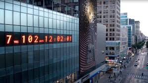 Yet you come to us young people for hope. Climate Clock