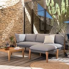 Salon De Jardin En Eucalyptus Gris 4 Places Bellone Canapes D Exterieur Salon De Jardin Ensemble Salon De Jardin