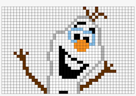Excel Speed Draw Pixel Art Frozen Olaf Png Image Transparent Png Free Download On Seekpng