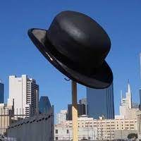 Dallas Tx Big British Bowler Hat In Empty Lot