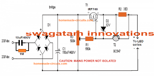 The Post Elaborately Explains How To Build A 3 Simple Led Bulb Using Many Leds In Series And P Power Supply Circuit Circuit Projects Electrical Circuit Diagram