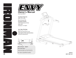 ironman series treadmill user manual