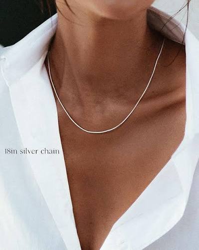 Amazon.com: FUNEIA 925 Sterling Silver Necklace for Women Trendy Dainty Real  Silver Chain Necklace Simple Thin Box Chain Beaded Chain Snake Herringbone  Necklaces Jewelry 14/16/18 Inch: Clothing, Shoes & Jewelry