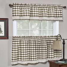 classic buffalo check kitchen curtains