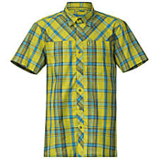 Bergans Marstein Short Sleeve Shirt Lime Light Sea Blue
