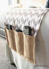 Fabric Remote Holder Via Stylishliving Diy Gifts For Men Diy Holder Remote Holder