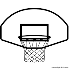 Coloring Page Basketball Hoop Coloring Pages Basketball