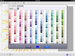 Cross Stitch String Color Chart Dmc To Rgb And Hex