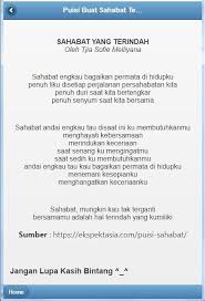 Check spelling or type a new query. Puisi Sahabat For Android Apk Download