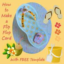 Take any symmetrical die and use it to turn your. How To Make A Flip Flop Card With Template Holidappy