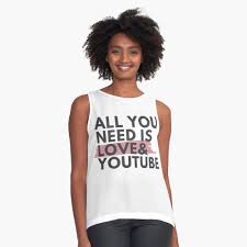 Love Youtube Valentinstag Geschenk Gamer Girl Influencer Armelloses Top Armellose Tops Influencer Und Rundhals Shirt