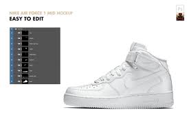 Nike Air Force 1 Mid Mockup Nike Air Force Nike Air Air Force 1