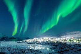 Northern Lights Over The City Lights Of Nussuaq Nuuk In Greenland Photo By Rebecca Gustafsson Visit Greenland Https Northern Lights Greenland Northern