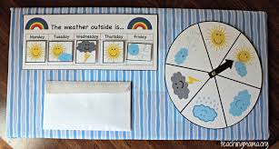 diy preschool weather board with free printables