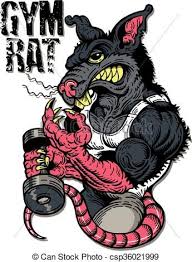 Eps Vectors Of Gym Rat Design With Muscular Mascot For School Sports Team Csp36021999 Search Clip Art Illustration Drawings And C Cute Art Art Drawings