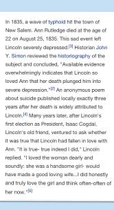 The Story Of Ann Rutledge And Abraham Lincoln Ann Rutledge