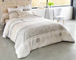 Linge De Lit Rayures Et Cercles Blue Bed Sheets Washed Linen Duvet Cover Country Bedding