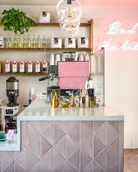 Fireclay Tile On Instagram Part Hair Salon Part Coffee Shop 100 Chic Read More Interior Design Courses Online Cafe Interior Design Shop Interiors