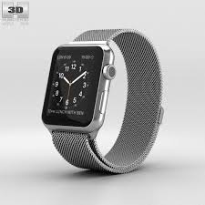 3d Model Of Apple Watch 42mm Stainless Steel Case Milanese Loop With Images