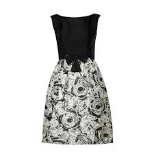 Black And White Graphic Vintage Floral Print Silk Cocktail Dress 1960s In 2020 Silk Floral Dress White Cocktail Dress