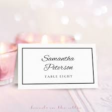 Design place name cards, place settings, and more with this free place card template for any occasion. Wedding Place Card Template Free Download Hands In The Attic