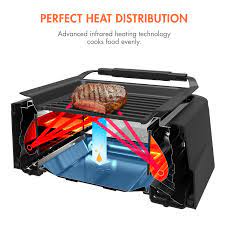 Tenergy Redigrilla Smokeless Infrared Grill Indoor Grill Heatinga Electric Tabletop Grill Nonstick Easy To Clea Infrared Grills Indoor Grill Cleaning Bbq Grill