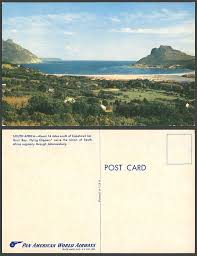 Pan American World Airways Clipper South Africa Hout Bay Cape Town Old Postcard The Cape Peninsula The Finest Pen Hout Bay Union Of South Africa South Africa