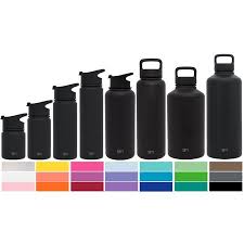Simple Modern Summit Water Bottle Extra Lid Wide Mouth Vacuum Insulated 8 Sizes 25 Colors