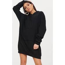 Black Oversized Hoodie Dress 44 Aud Liked On Polyvore Featuring Dresses Black And Oversized Dr Oversized Hoodie Dress Hoodie Dress Outfit Sweatshirt Dress