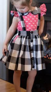 Black And White Plaid Toddler Dress Black White Plaid Overall Skirt Kids Fashion Girls Outfit Vestidos Infantis Meninas Infantis Moda Infantil Para Meninas