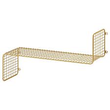 The shelf can be cut to desired width and the cut edge will be concealed. Svenshult Wall Shelf Gold Colour 60x20 Cm Ikea
