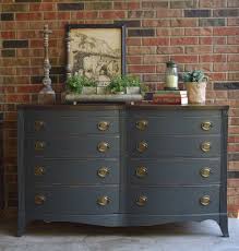 Buffet Makeover In General Finishes Slate Gray Chalk Paint Refurbished By Sweet Threepe Gray Painted Furniture Painted Furniture Antique Furniture Living Room