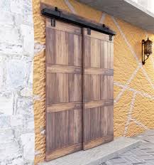 Double porte 13ft systeme de porte coulissante pour exterieur. Diyhd Materiel De Grange Robuste A Derivation Rail Boite Noire Kit De Porte Coulissante Exterieure