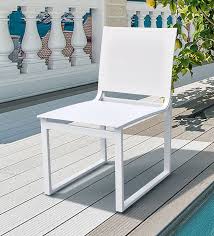 Find quality outdoor, patio and adirondack chairs at jordan's furniture in reading, avon and natick, ma, nashua, nh and warwick ri. Renava Kayak Modern Outdoor White Dining Chair Set Of 2
