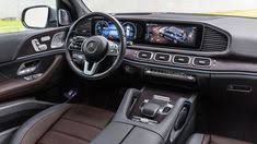 The Interior Of The 2019 Mercedes Benz Gle 450 4matic With Rough Leather In Espresso Brown Magma Grey And Mercedes Benz Gle Mercedes Gle Suv Mercedes Benz Suv