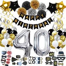 Take a look over these hilarious dirty and inappropriate m. 40th Birthday Decorations For Men Women 123 Pcs 40th Birthday Party Supplies Black And Gold Happy