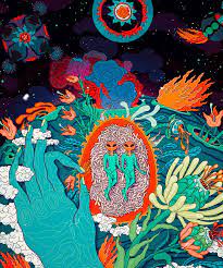 Alien Nft Crypto Art By Anna Aniskina In 2021 Line Art Drawings Synthwave Art Illustration Design