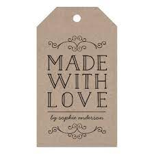 Rustic Kraft Flourishes Made With Love Gift Tags Zazzle Com Gift Tags Diy Gifts Cheap Easy Handmade Gifts