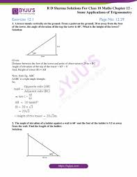Terms in this set (37). Rd Sharma Solutions For Class 10 Chapter 12 Some Applications Of Trigonometry Obtain Pdf For Free
