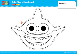 Baby Shark Headband Super Simple Shark Craft Shark Crafts Preschool Shark Hat