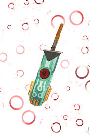 I drew red wielding the transistor from supergiant games's title transistor. Do Me A Favor Don T Let Go