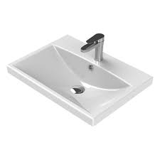 Nameeks Elite Wall Mounted Bathroom Sink In White Cerastyle 032000 U One Hole The Home Depot Wall Mounted Bathroom Sinks Nameeks Rectangular Sink Bathroom