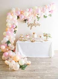 Image Result For Bridal Shower Balloons Peach Bridal Showers Cute Baby Shower Ideas Balloon Garland