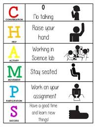 champs behavior and expectations chart science lab