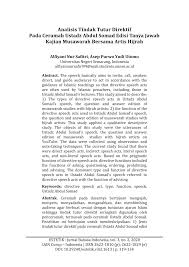 Perincian ceramah agama ustad abdul somad wikipedia eng pdf dapat anda nikmati dengan cara klik pautan muat turun di bawah dengan mudah tanpa adanya iklan yang diperlukan. Pdf Analisis Tindak Tutur Direktif Pada Ceramah Ustadz Abdul Somad Edisi Tanya Jawab Kajian Musawarah Bersama Artis Hijrah