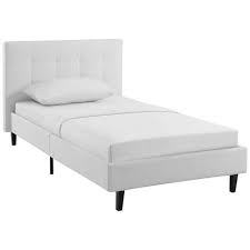 Choose from contactless same day delivery, drive up and more. Best Selling Linnea Collection Mod 5422 Whi Twin Size Platform Bed With Tufted Headboard Poplar Wood Slatted Support System Low Profile Footboard Plywood Base Accuweather Shop