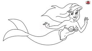 This is my pacific mermaid on a moonlit night. How To Draw The Little Mermaid Step By Step Easy For Beginners Kids Simple Drawing Tutorial Youtube