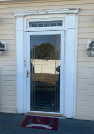 If you have both a front door and a storm door, then we suggest a landing that accommodates at least the width of your storm door. New Front Door And Landing Before And After 7th State Builders