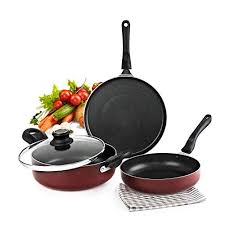 Non Stick Induction Pans By Butterfly Prestige Flipkart Smartbuy Bms Lifestyle Impex In 2020 Cookware Set Cookware Set Best Best Non Stick Cookware